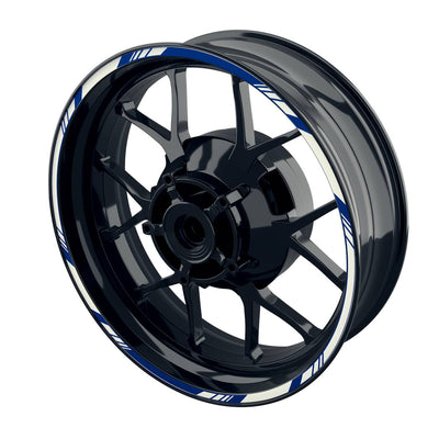 Felgenrandaufkleber V1 weiss blau