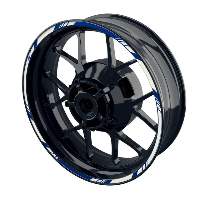Felgenrandaufkleber V1 weiss blau