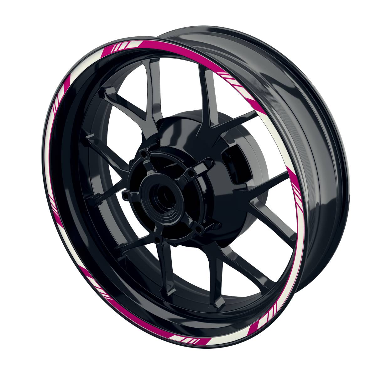 Felgenrandaufkleber V1 weiss pink