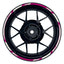 Felgenrandaufkleber V1 weiss pink Frontansicht