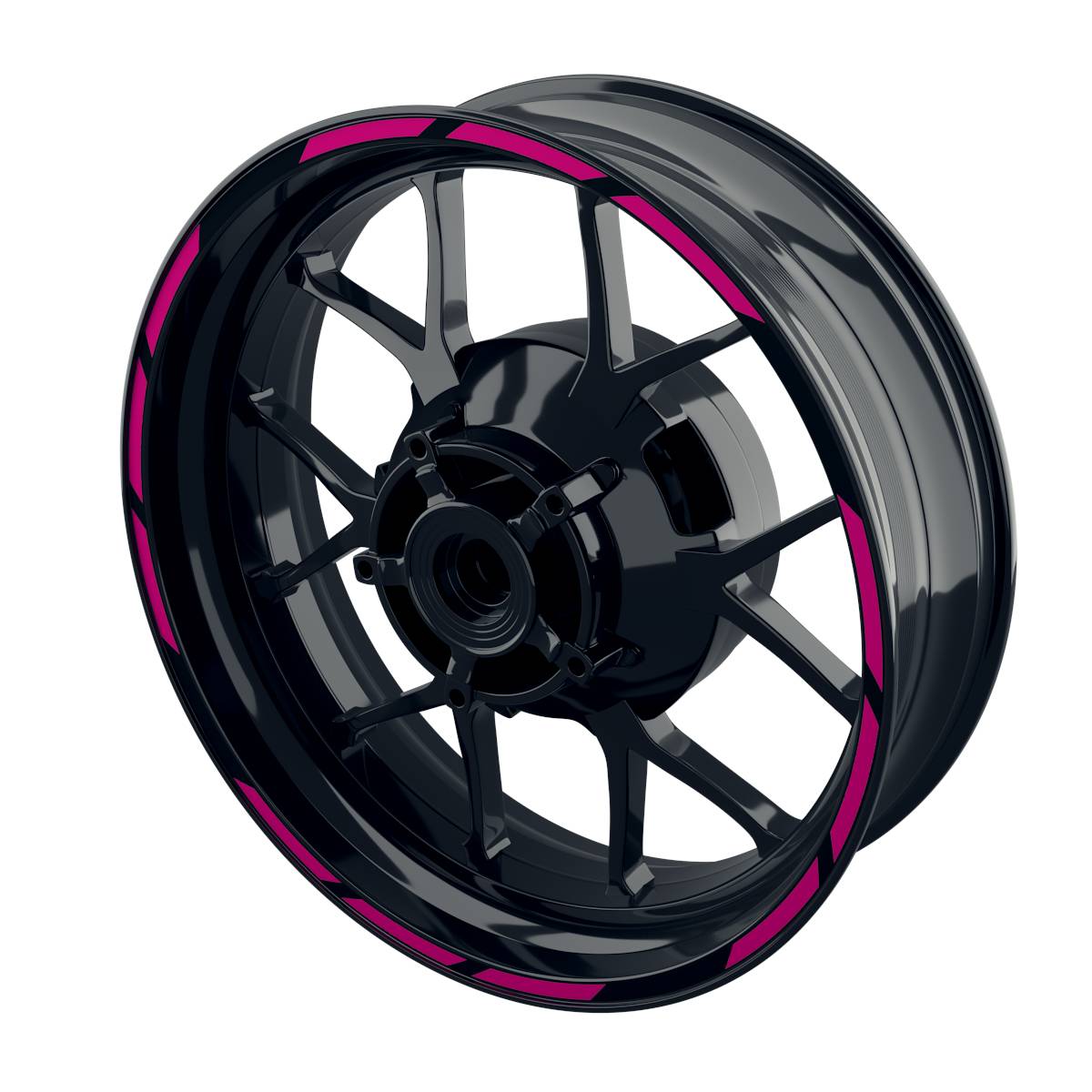Felgenrandaufkleber V2 schwarz pink