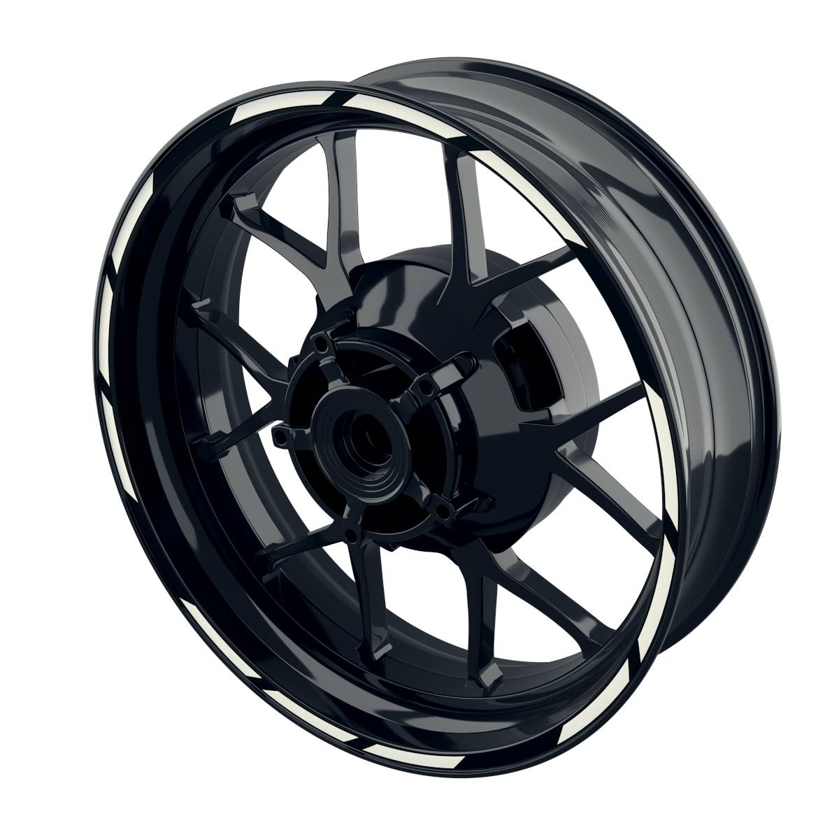 Felgenrandaufkleber V2 schwarz weiss