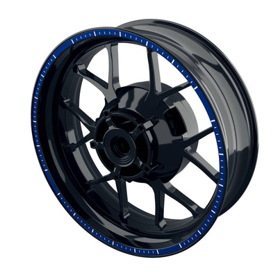 Felgenrandaufkleber V4 weiss blau