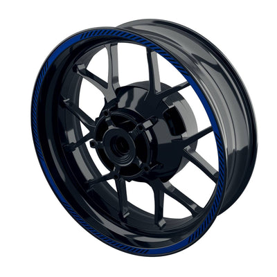 Felgenrandaufkleber V6 schwarz blau