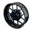 Felgenrandaufkleber V7 schwarz orange