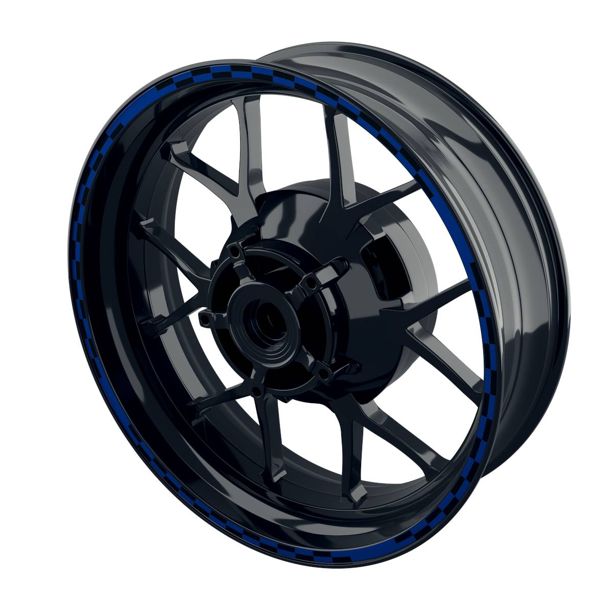 Felgenrandaufkleber V10 schwarz blau