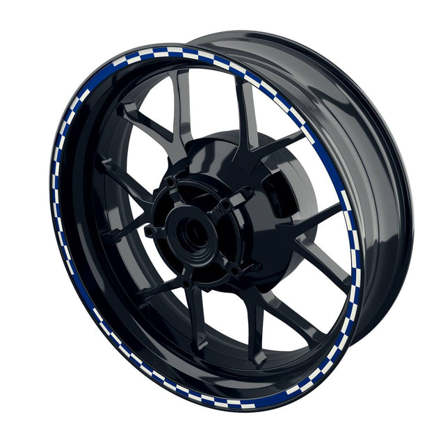 Felgenrandaufkleber V10 weiss blau