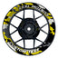 Individuelle Felgenaufkleber "Camouflage" gelb Premium Wheelsticker keine