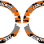 Individuelle Felgenaufkleber "Camouflage" orange Premium Wheelsticker keine