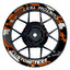 Individuelle Felgenaufkleber "Camouflage" orange Premium Wheelsticker keine