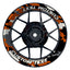 Individuelle Felgenaufkleber "Camouflage" orange Premium Wheelsticker keine
