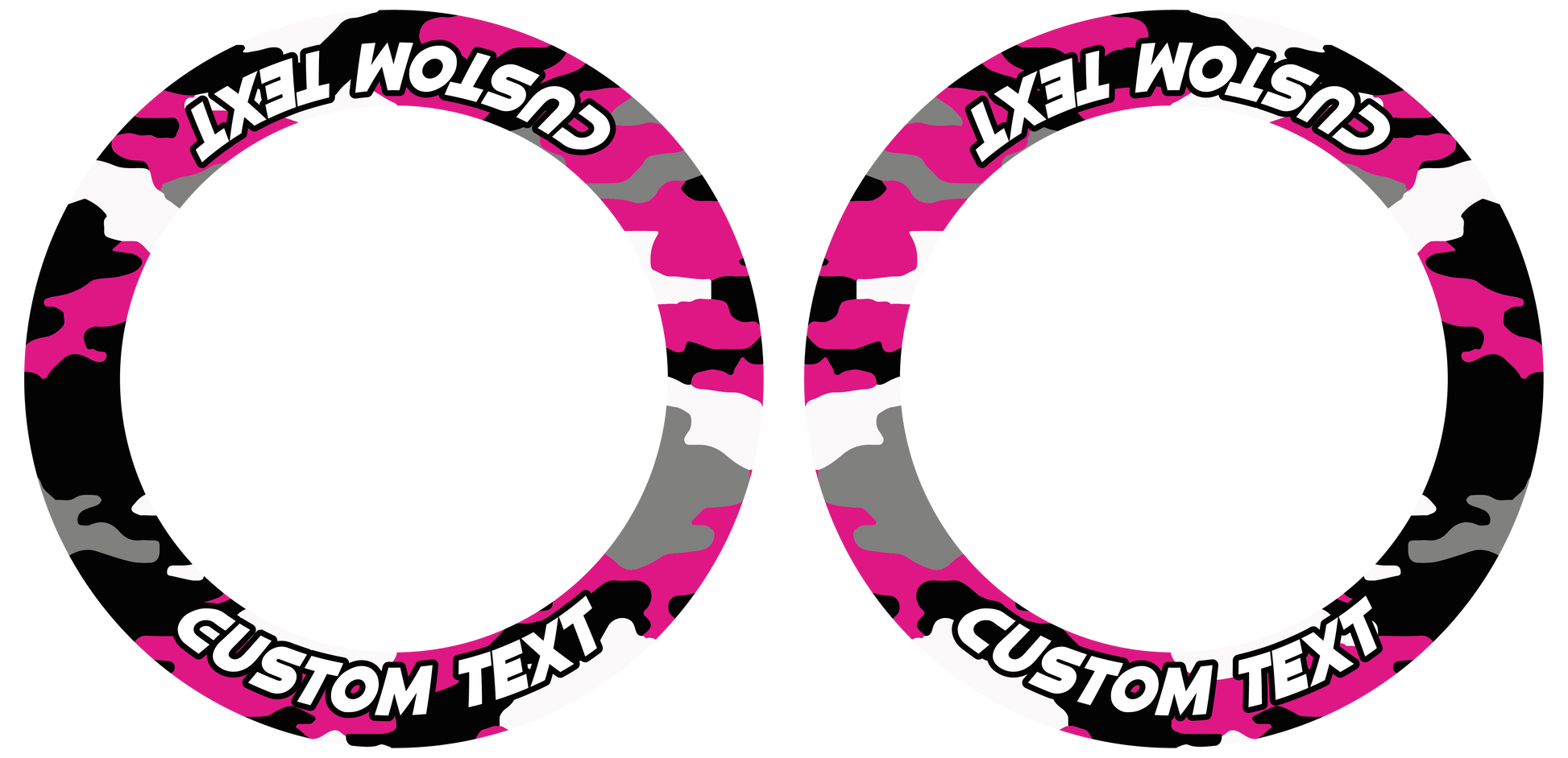 Individuelle Felgenaufkleber "Camouflage" pink Premium Wheelsticker keine