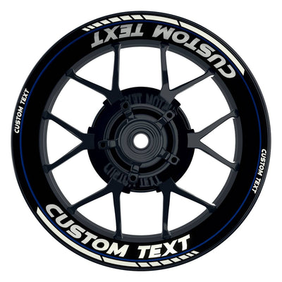 Individuelle Felgenaufkleber "Clean" schwarz Premium Wheelsticker blau