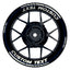Individuelle Felgenaufkleber "Clean" schwarz Premium Wheelsticker blau
