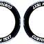 Individuelle Felgenaufkleber "Clean" schwarz Premium Wheelsticker blau