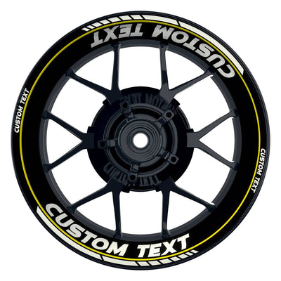 Individuelle Felgenaufkleber "Clean" schwarz Premium Wheelsticker gelb
