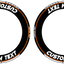 Individuelle Felgenaufkleber "Clean" schwarz Premium Wheelsticker orange