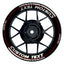 Individuelle Felgenaufkleber "Clean" schwarz Premium Wheelsticker rot