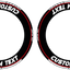 Individuelle Felgenaufkleber "Clean" schwarz Premium Wheelsticker rot