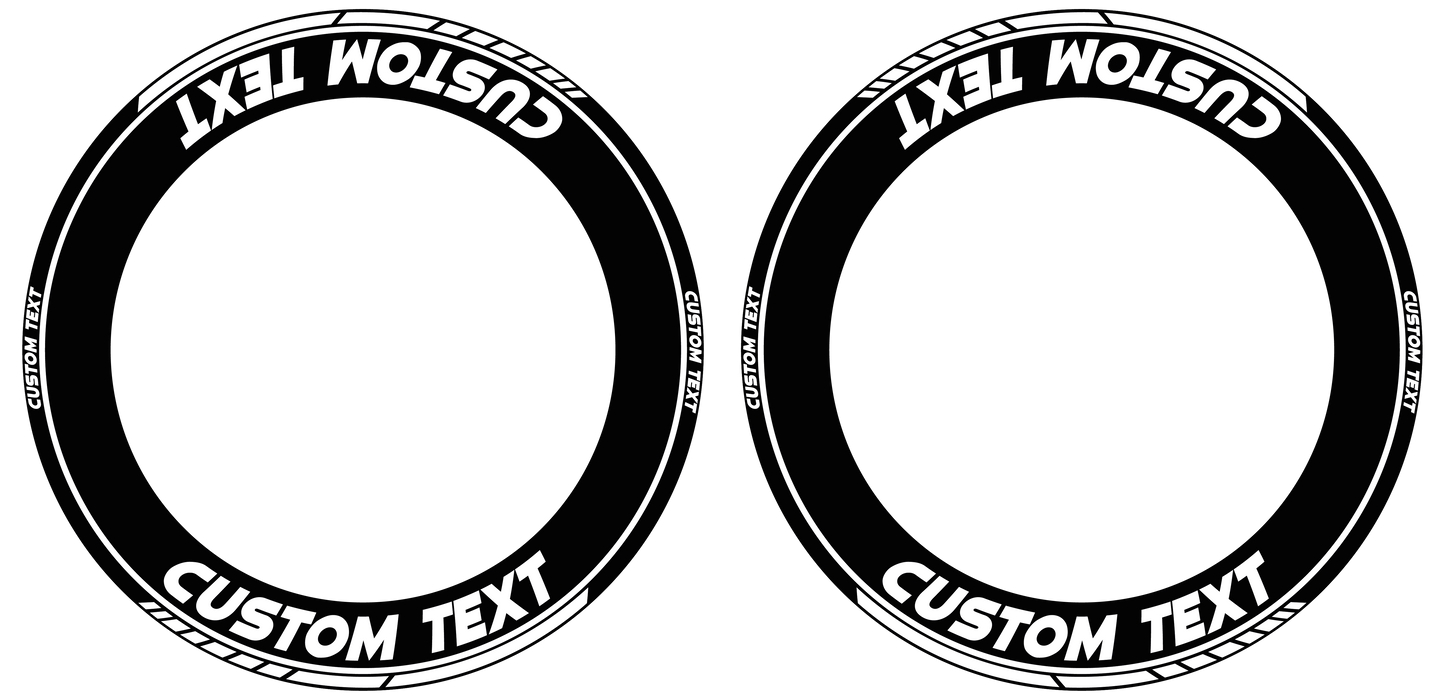 Individuelle Felgenaufkleber "Clean" schwarz Premium Wheelsticker schwarz