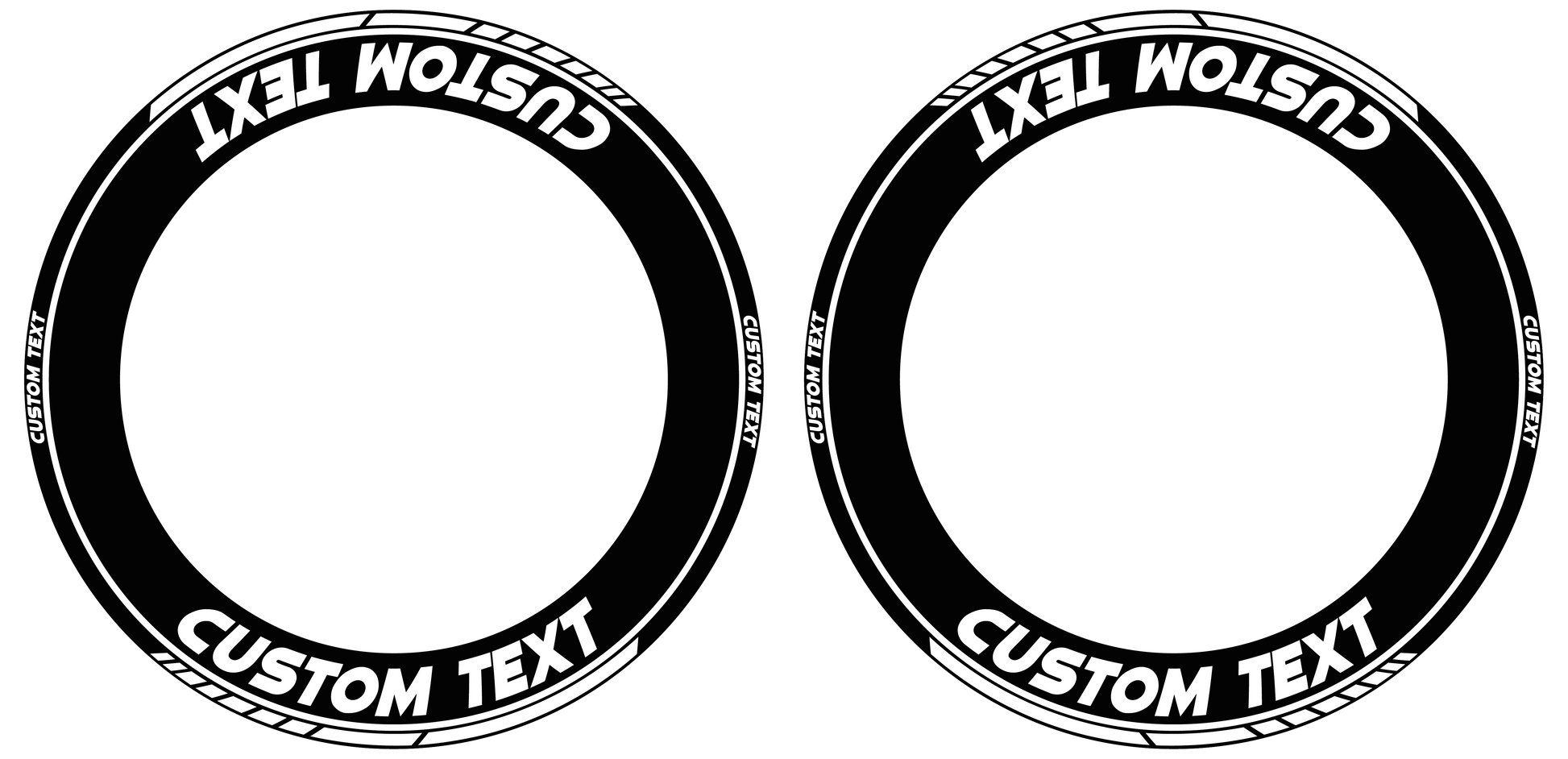 Individuelle Felgenaufkleber "Clean" schwarz Premium Wheelsticker schwarz