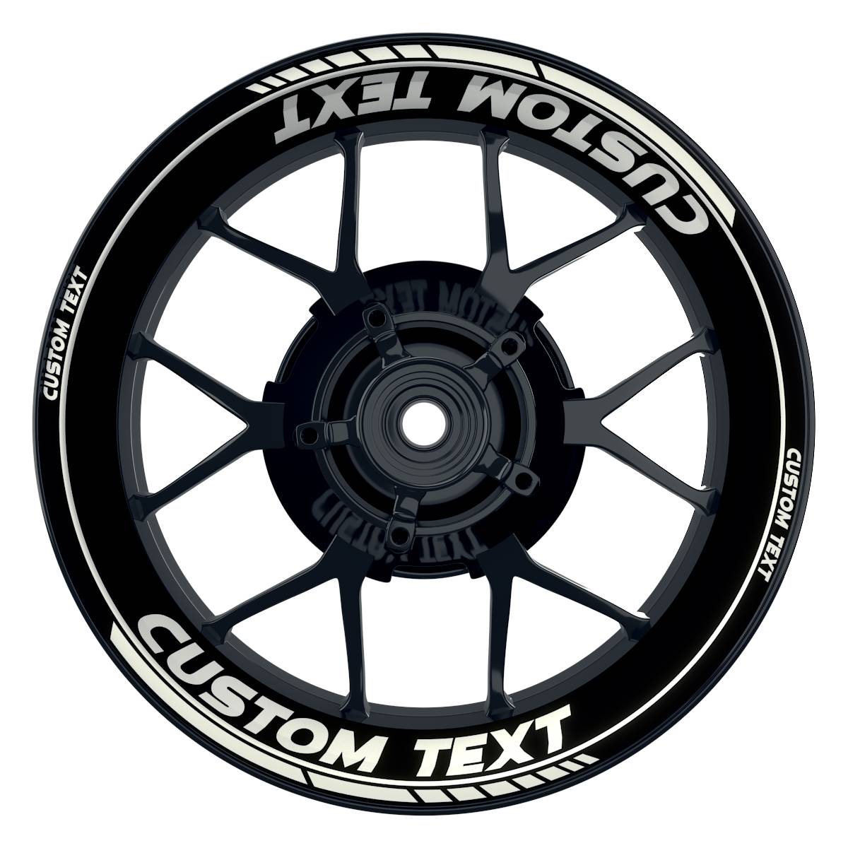 Individuelle Felgenaufkleber "Clean" schwarz Premium Wheelsticker schwarz