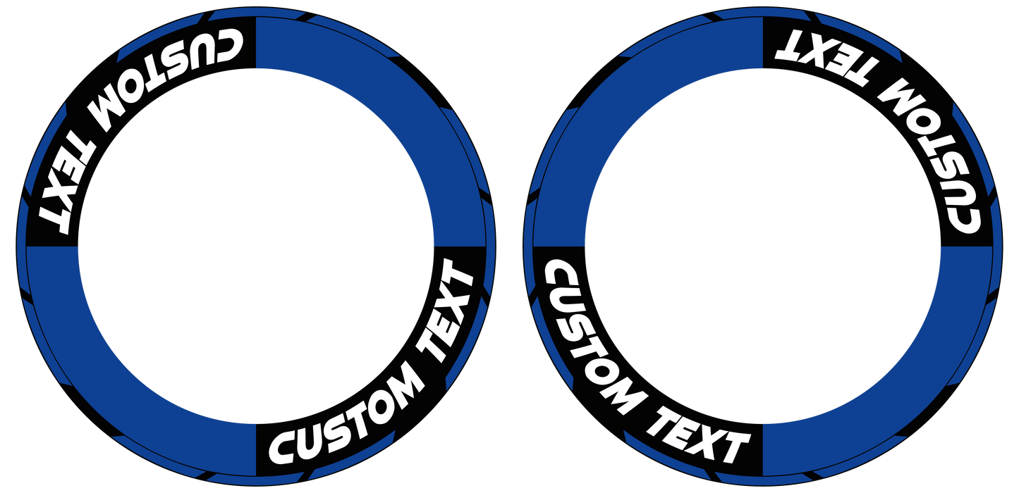 Individuelle Felgenaufkleber "Concept"Premium Wheelsticker blau