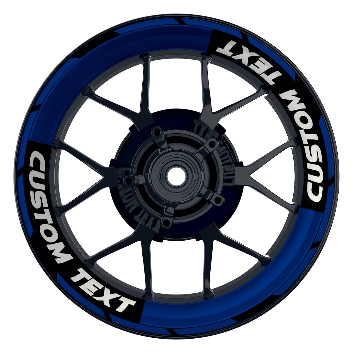 Individuelle Felgenaufkleber "Concept"Premium Wheelsticker blau