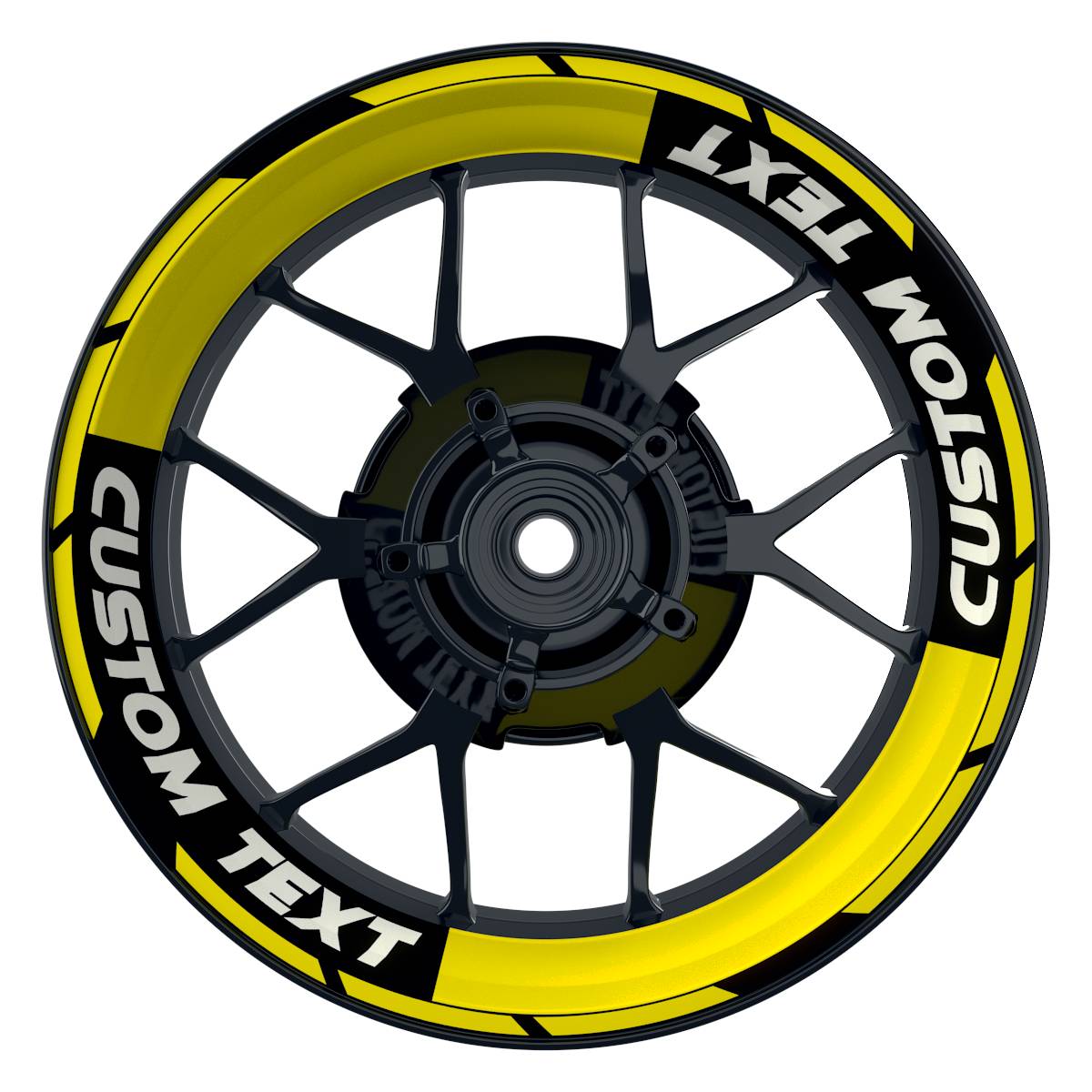 Individuelle Felgenaufkleber "Concept"Premium Wheelsticker gelb