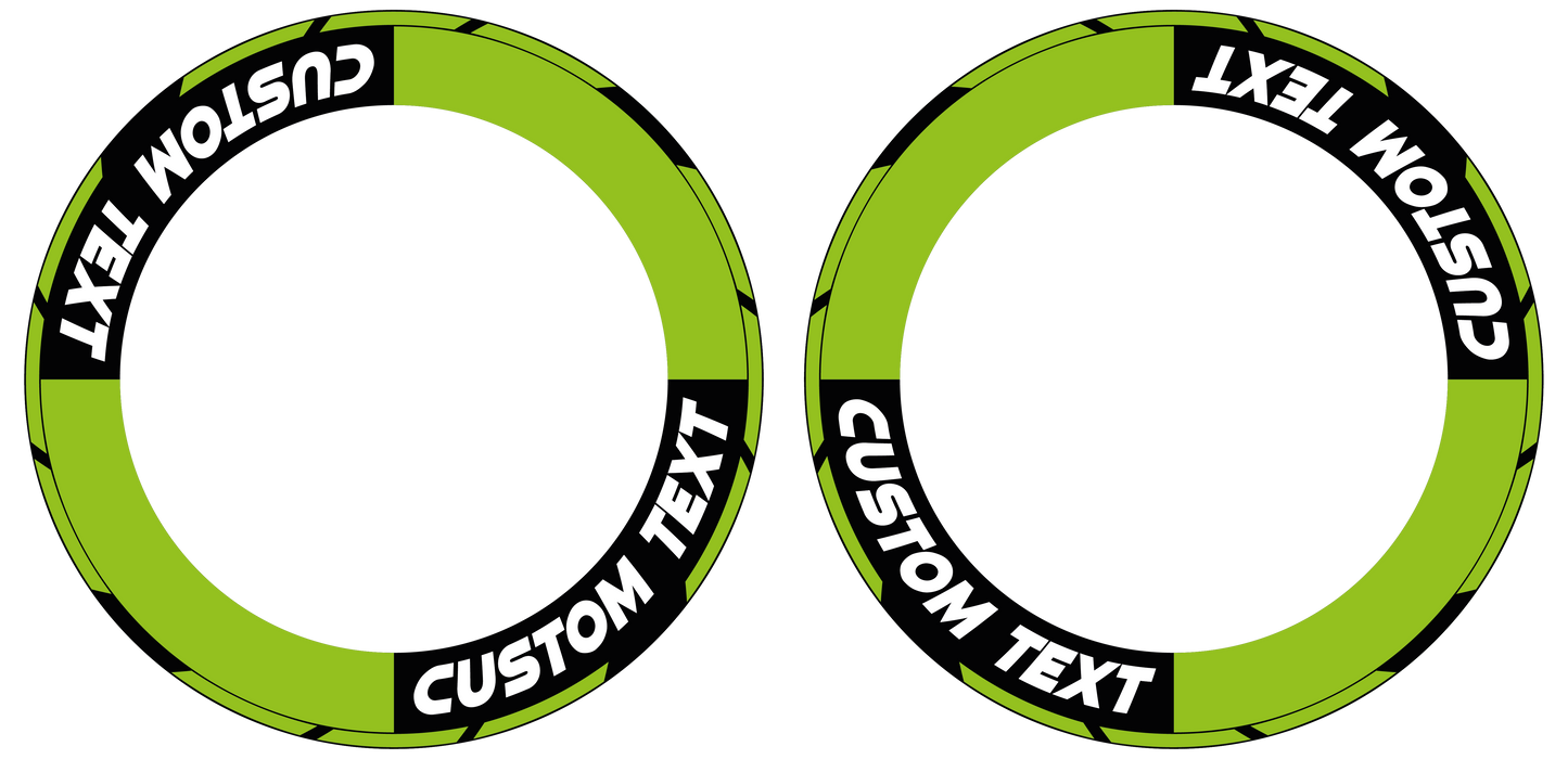 Individuelle Felgenaufkleber "Concept"Premium Wheelsticker grün