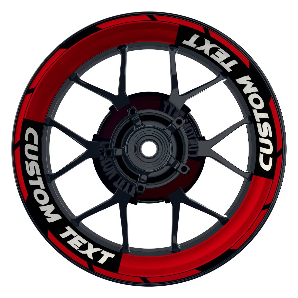 Individuelle Felgenaufkleber "Concept"Premium Wheelsticker rot
