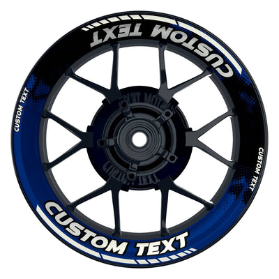 Individuelle Felgenaufkleber "Dots" schwarz Premium Wheelsticker blau