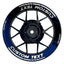 Individuelle Felgenaufkleber "Dots" schwarz Premium Wheelsticker blau