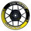 Individuelle Felgenaufkleber "Dots" schwarz Premium Wheelsticker gelb
