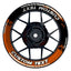 Individuelle Felgenaufkleber "Dots" schwarz Premium Wheelsticker orange