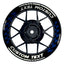 Individuelle Felgenaufkleber "GRID schwarz" Premium Wheelsticker blau