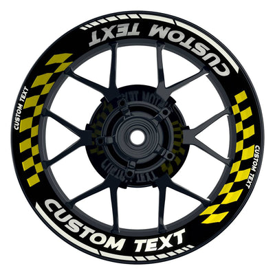 Individuelle Felgenaufkleber "GRID schwarz" Premium Wheelsticker gelb