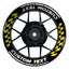 Individuelle Felgenaufkleber "GRID schwarz" Premium Wheelsticker gelb