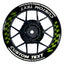 Individuelle Felgenaufkleber "GRID schwarz" Premium Wheelsticker grün