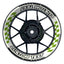Individuelle Felgenaufkleber "GRID weiss" Premium Wheelsticker grün