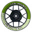 Individuelle Felgenaufkleber "Hexagon" halb halb weiss Premium Wheelsticker grün