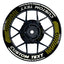 Individuelle Felgenaufkleber "Hexagon" schwarz Premium Wheelsticker gelb