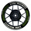 Individuelle Felgenaufkleber "Hexagon" schwarz Premium Wheelsticker grün