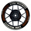 Individuelle Felgenaufkleber "Hexagon" schwarz Premium Wheelsticker orange