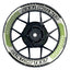 Individuelle Felgenaufkleber "Hexagon" weiss Premium Wheelsticker grün