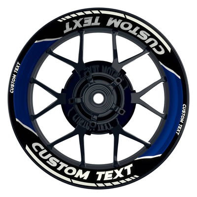 Individuelle Felgenaufkleber "Laser" schwarz Premium Wheelsticker blau