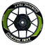 Individuelle Felgenaufkleber "Laser" schwarz Premium Wheelsticker grün