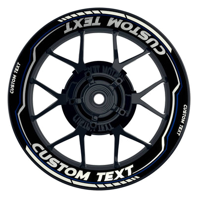 Individuelle Felgenaufkleber "Lightning" schwarz Premium Wheelsticker blau
