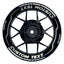 Individuelle Felgenaufkleber "Lightning" schwarz Premium Wheelsticker blau