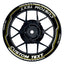 Individuelle Felgenaufkleber "Lightning" schwarz Premium Wheelsticker gelb
